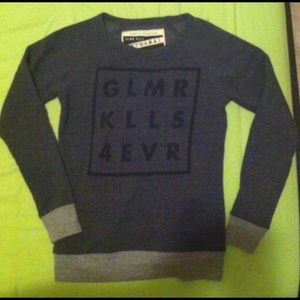 Super fab GLMR Kills gray fitted sweatshirt